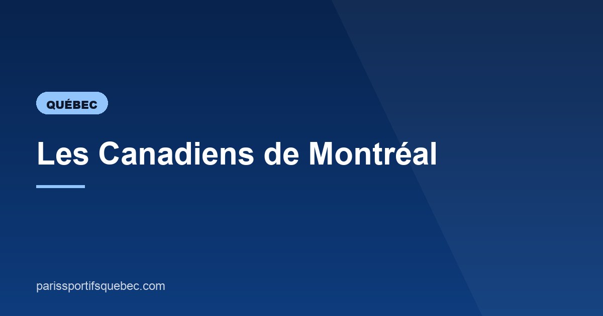 Illustration de l'article consacré aux Canadiens de Montréal