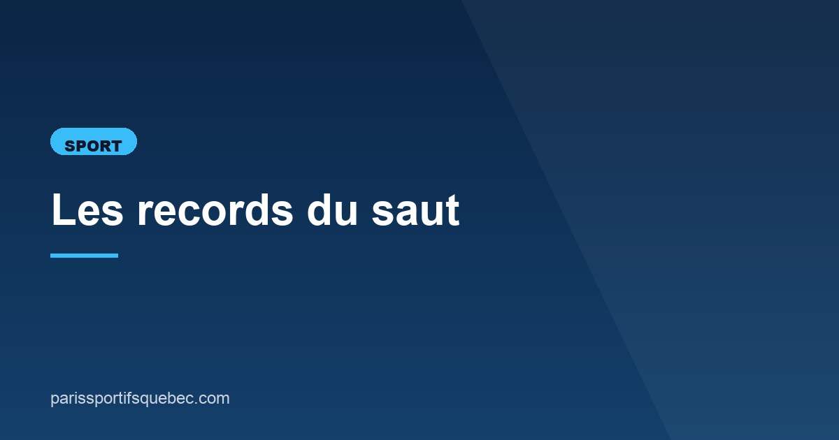 Illustration de l'article consacré aux records du saut