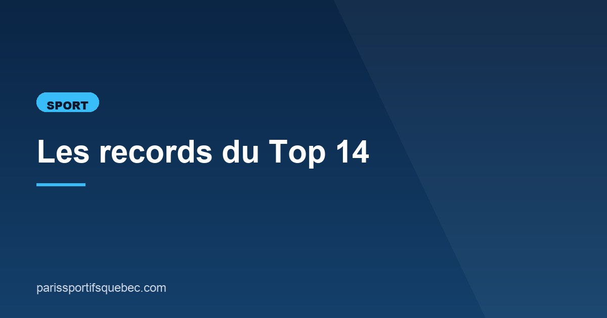 Illustration de l'article consacré aux records du Top 14
